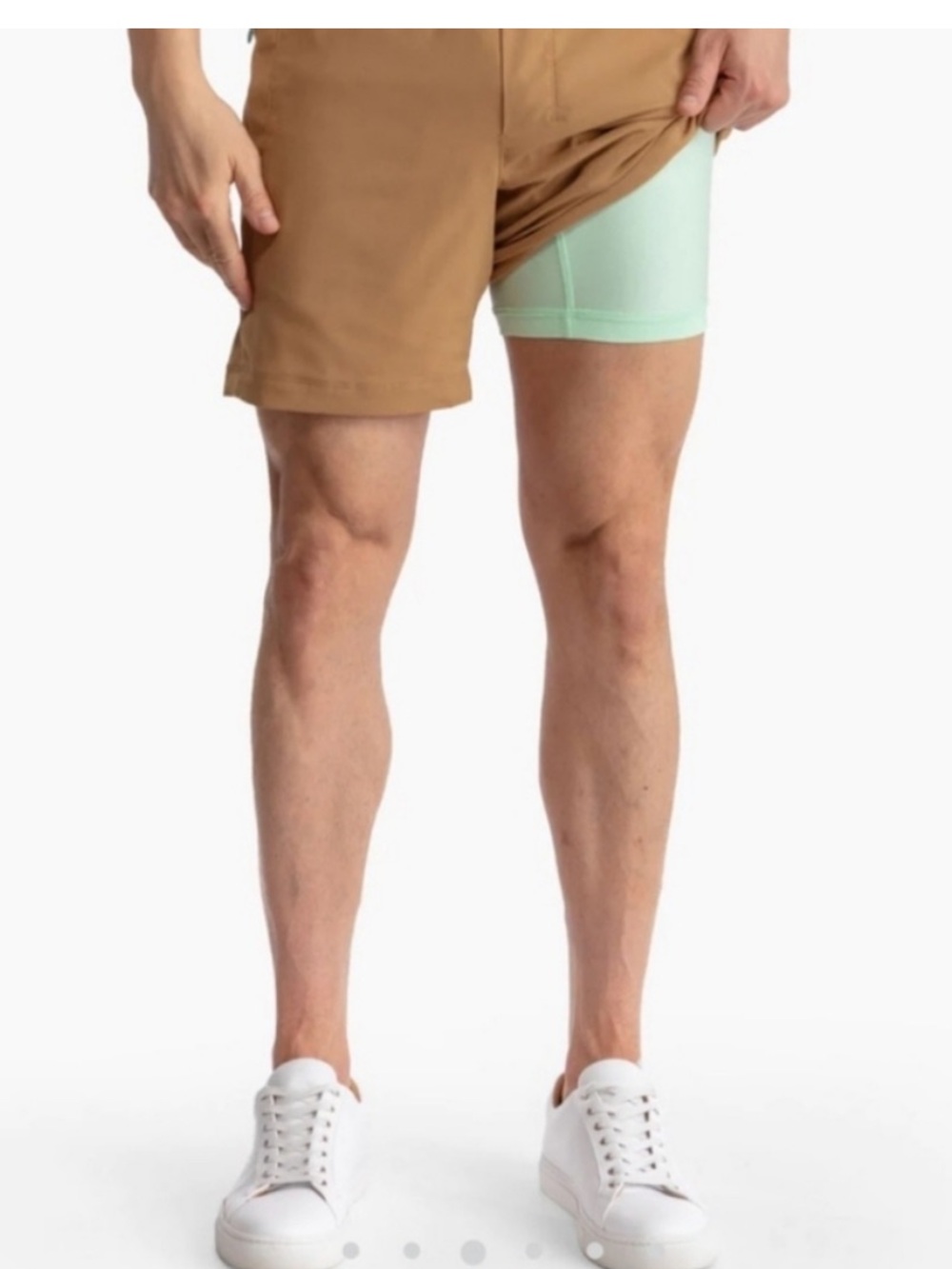 Birddogs brown aqua lined shorts large L